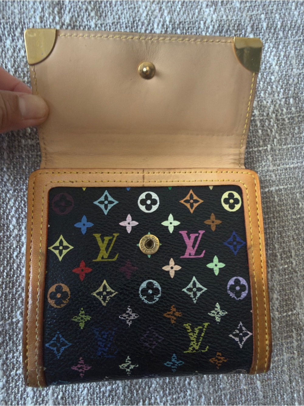 Louis Vuitton Black Multicolor Monogram Compact Wallet - Picture 3 of 16